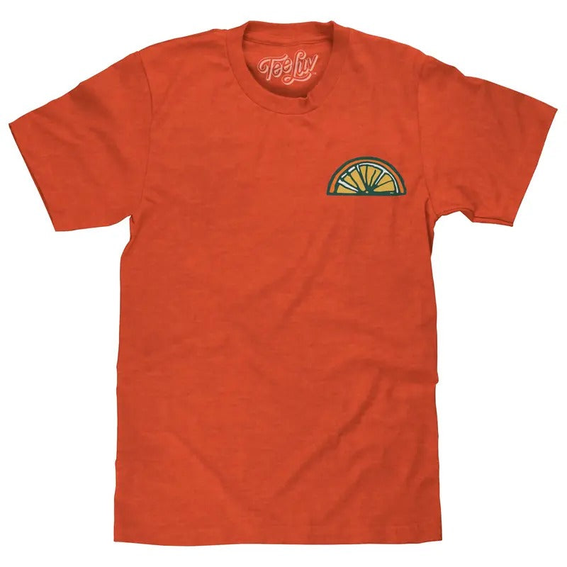 Orange Crush Soda Front and Back Print T-Shirt - Orange Heather Hoodie, Sweatshirt | InkThreadWorks.com