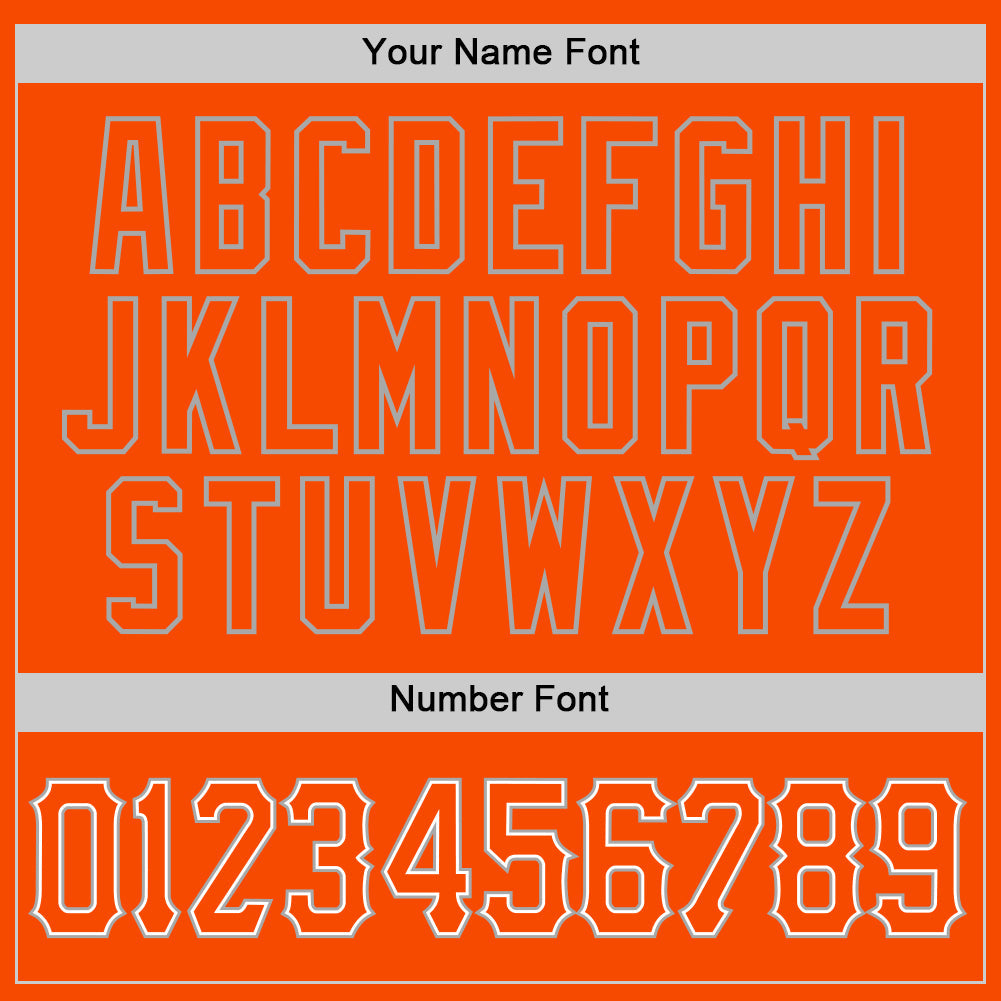 Custom Orange Orange-Gray Authentic Baseball Jersey