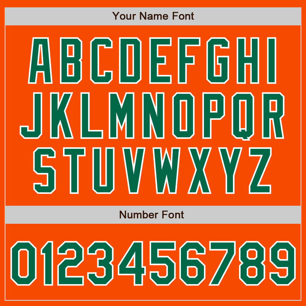 Custom Orange Kelly Green Pinstripe Kelly Green-White Authentic Baseball Jersey