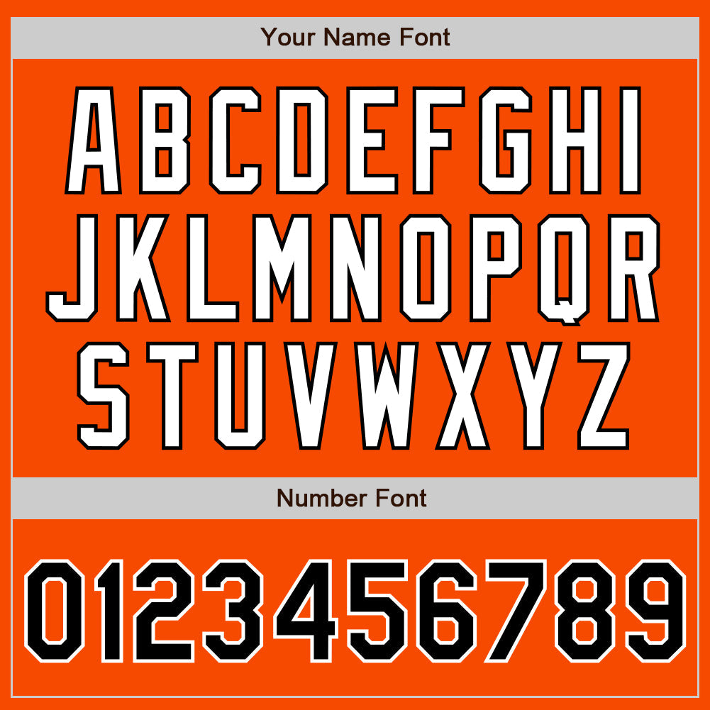 Custom Orange Black-White Authentic Baseball Jersey