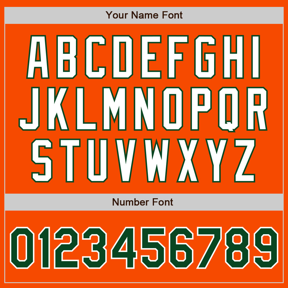 Custom Orange Green-White Authentic Baseball Jersey