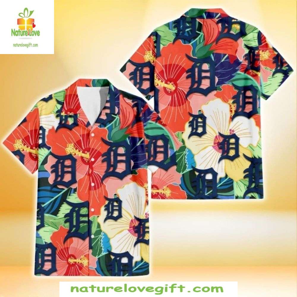 Detroit Tigers Hawaiian Shirt Stylish Baseball Apparel Oriental Fan