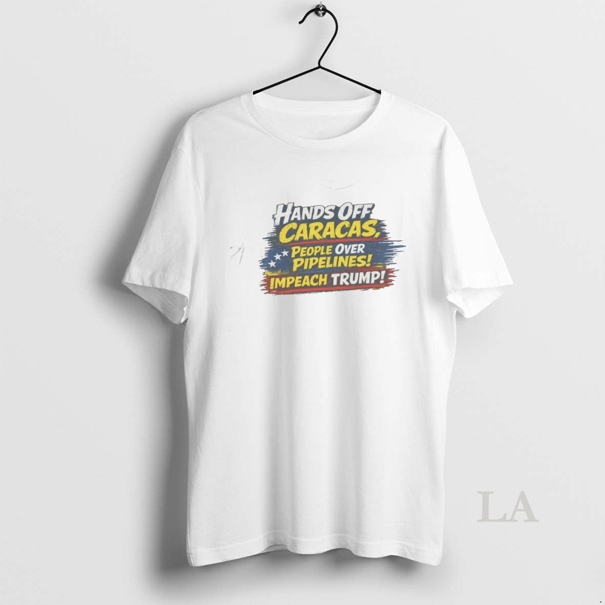 Original 2026 Hands Off Caracas People Over Pipelines Impeach Trump T-Shirts, Hoodie, Sweatshirt | InkThreadWorks.com