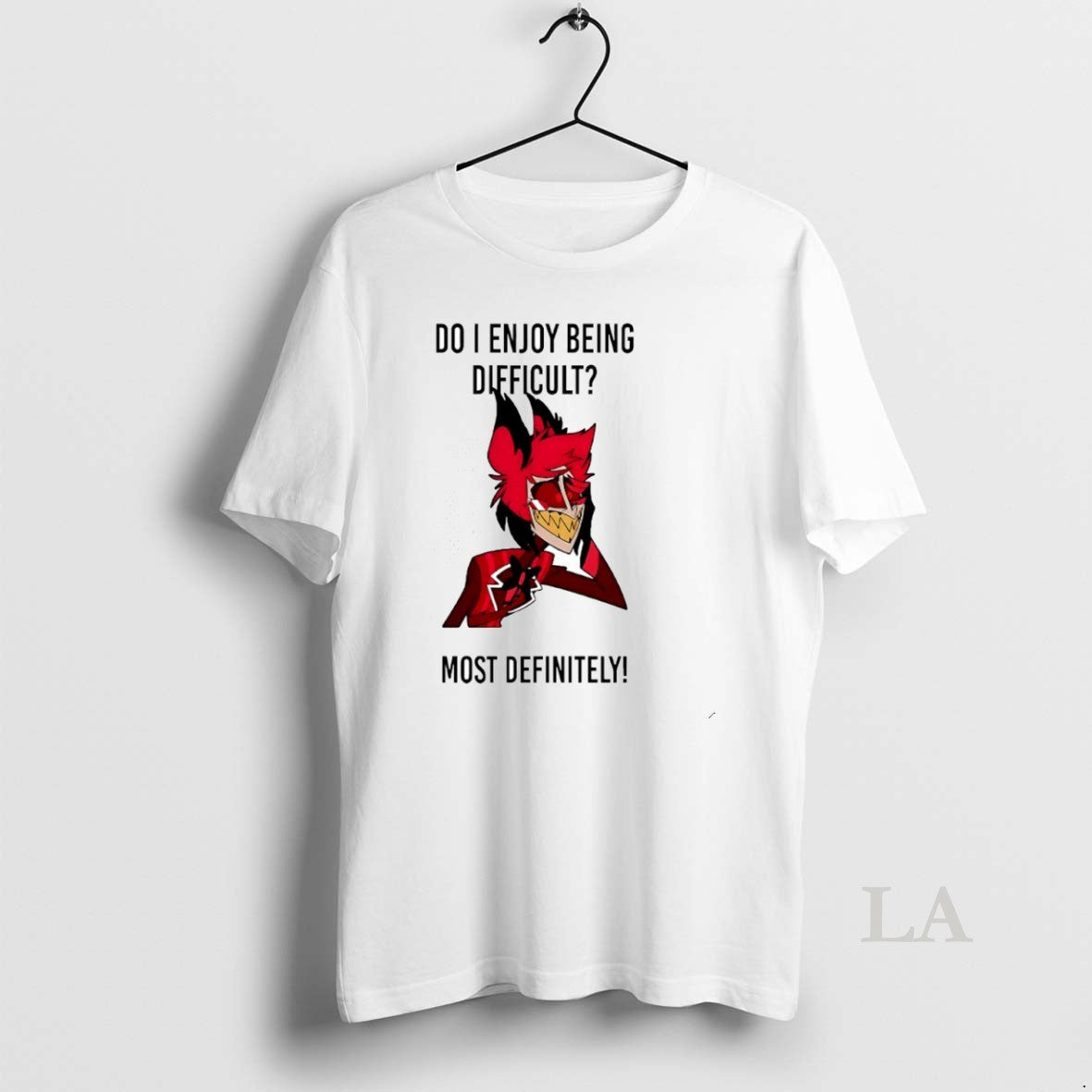 Original Alastor Do I Enjoy Being Difficult Most Definitely Circle T-Shirts, Hoodie, Sweatshirt | InkThreadWorks.com