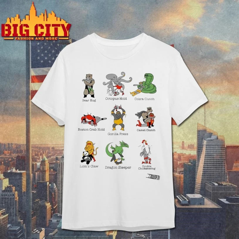 Original Animals Performing Wrestling Moves Named After Themselves T-Shirt