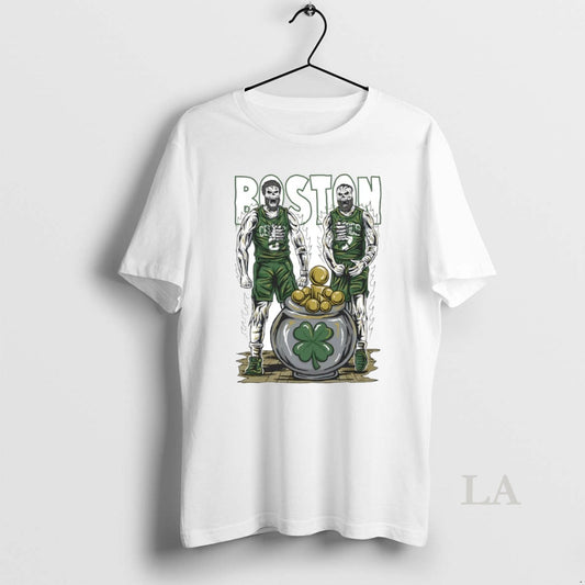Original Boston Celtics Basketball Where Champions Live Pots Of Gold Skeleton Players Circle T-Shirts, Hoodie, Sweatshirt