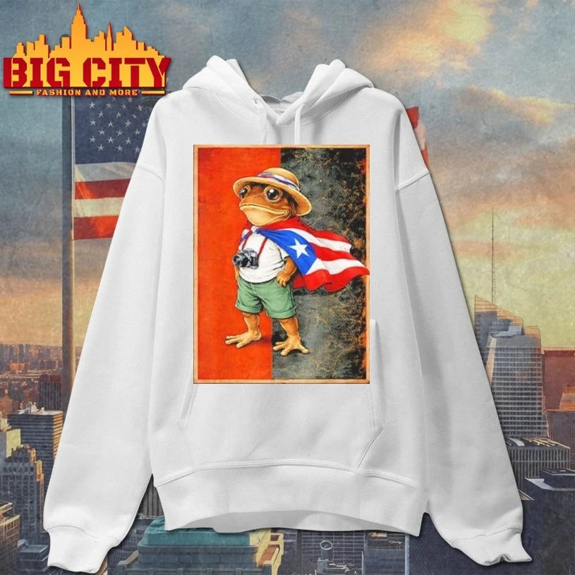 Original Coqui Frog Puerto Rico Flag Puerto Rican Taino Boricua T-Shirt
