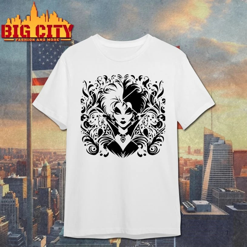 Original Cruella De Vil Villains Mandala Zentangle T-Shirt