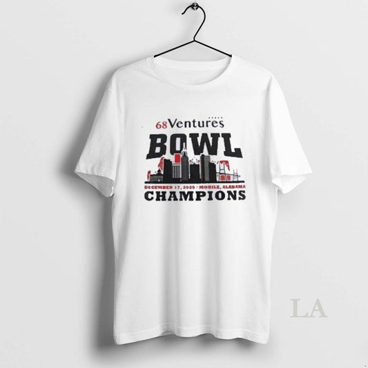 Original Delaware Blue Hens 68 Ventures Bowl Champions Skyline T-Shirts, Hoodie, Sweatshirt | InkThreadWorks.com