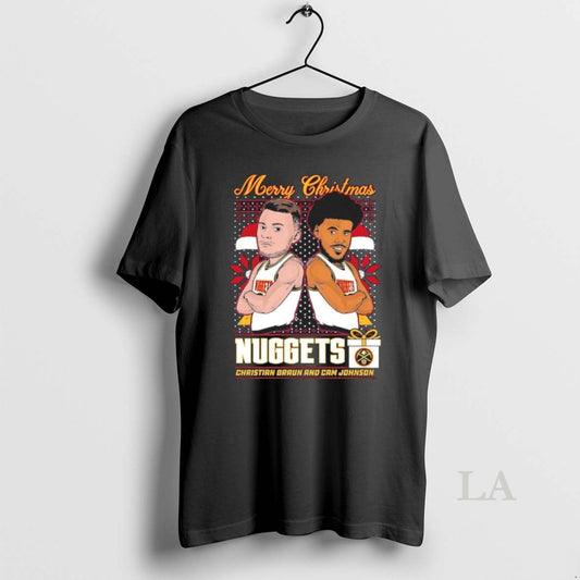 Original Denver Nuggets Christmas Christian Braun And Cameron Johnson T-Shirts, Hoodie, Sweatshirt | InkThreadWorks.com
