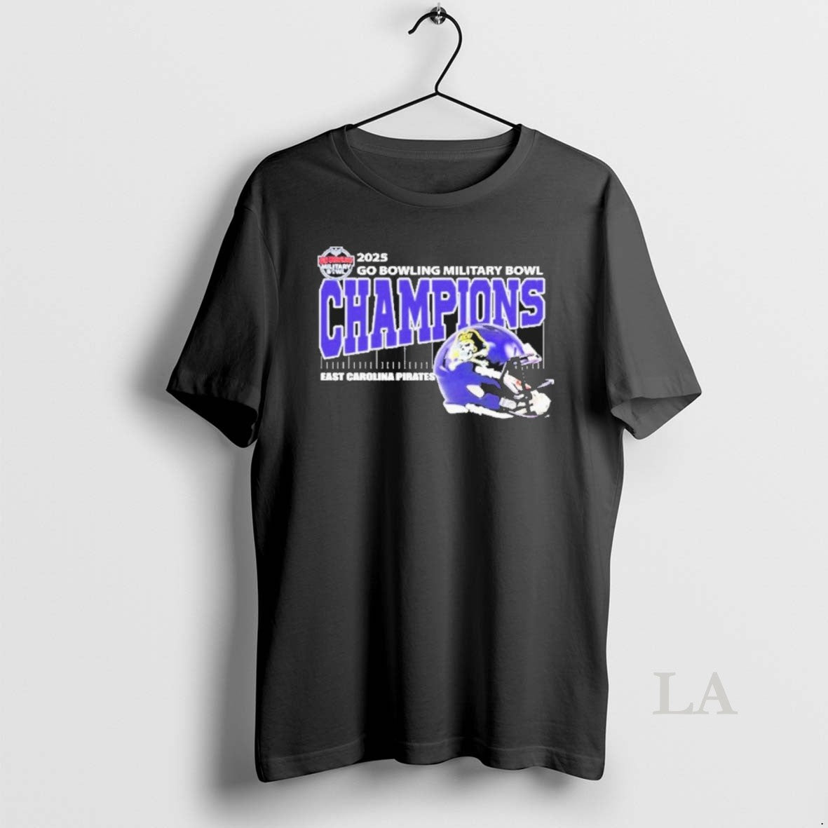 Original East Carolina Pirates Football 2025 Go Bowling Military Bowl Champions Helmet T-Shirts, Hoodie, Sweatshirt
