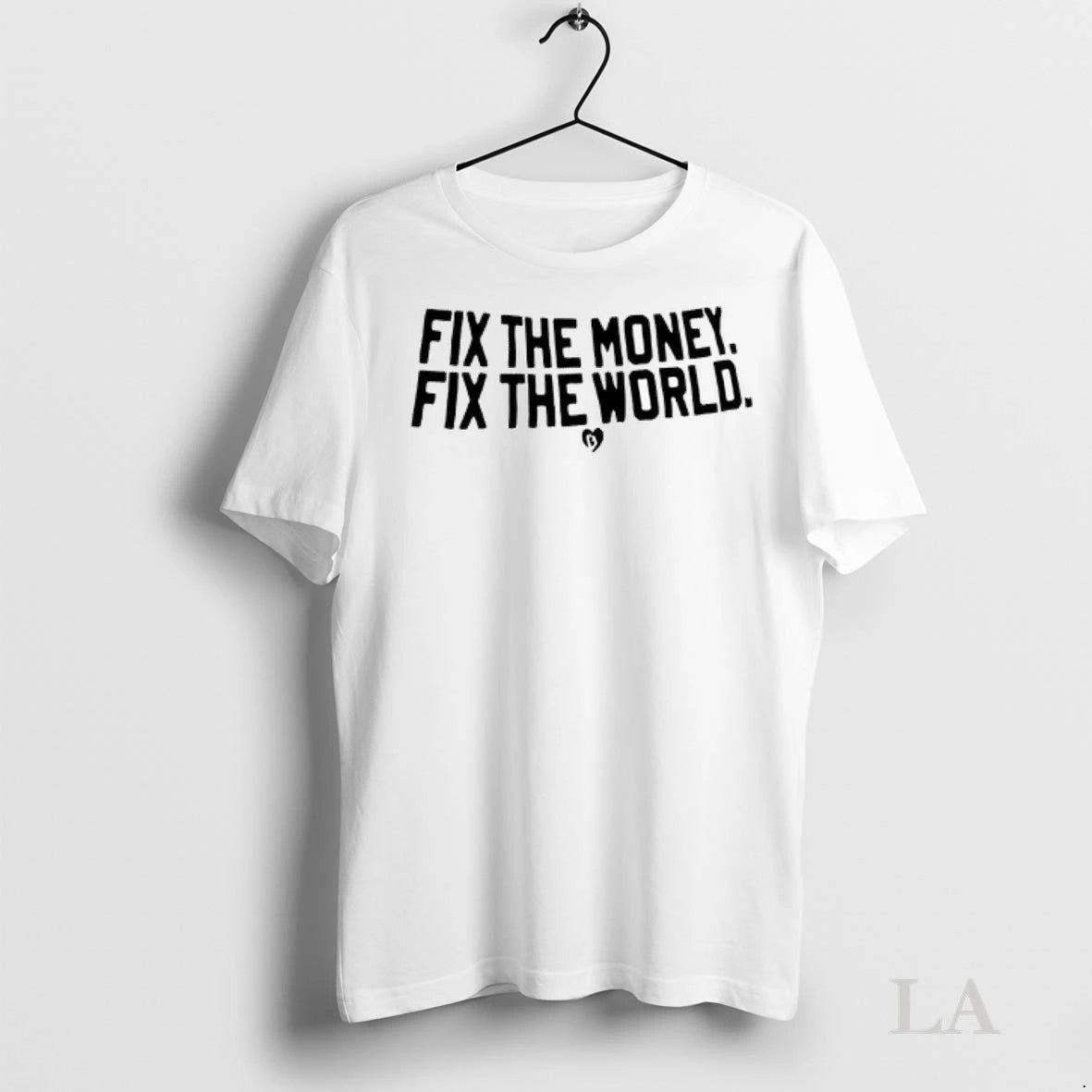 Original Fix The Money Fix The World Heart Sticker Ladies