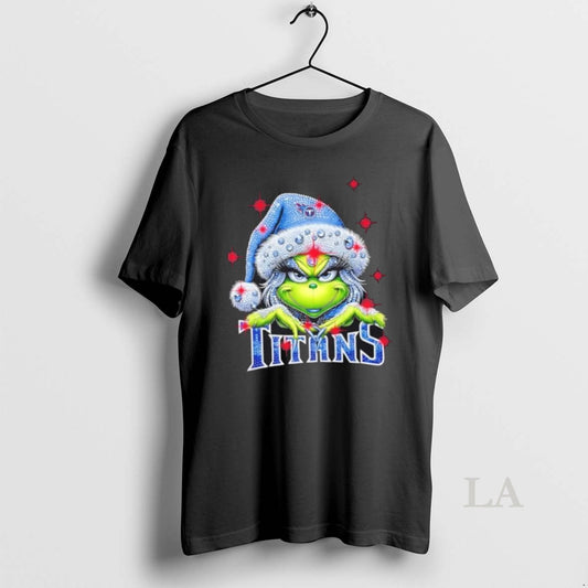 Original Glitter Diamond Grinch Girl X Tennessee Titans Football Graphic T-Shirts, Hoodie, Sweatshirt | InkThreadWorks.com