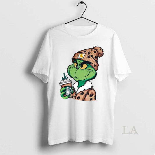 Original Grinch Drinking Starbucks Circle T-Shirts, Hoodie, Sweatshirt | InkThreadWorks.com