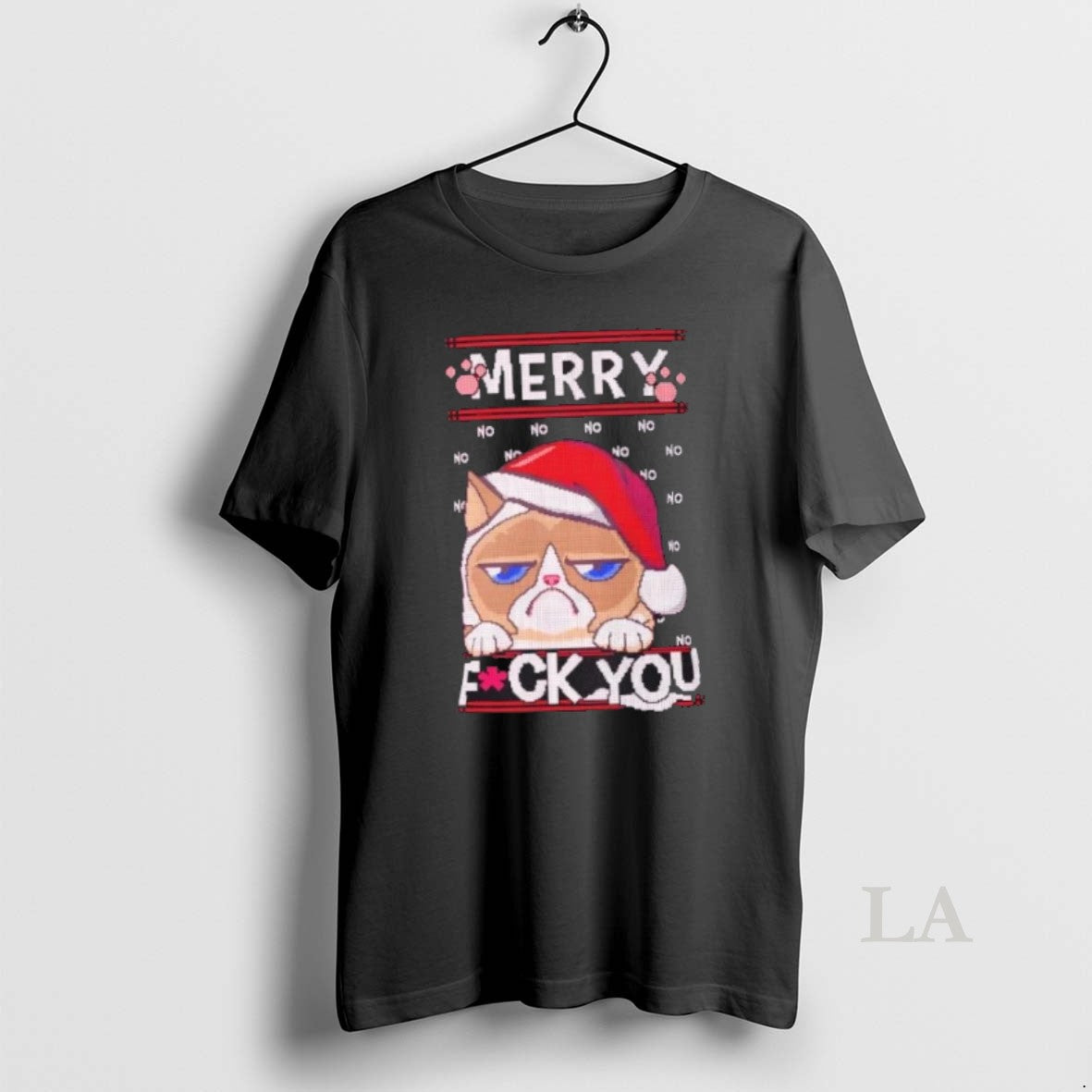 Original Grumpy Cat Ugly Christmas Pixel Art Holiday T-Shirts, Hoodie, Sweatshirt | InkThreadWorks.com