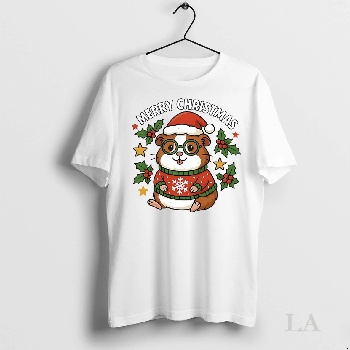 Original Guinea Pig Santa Merry Christmas