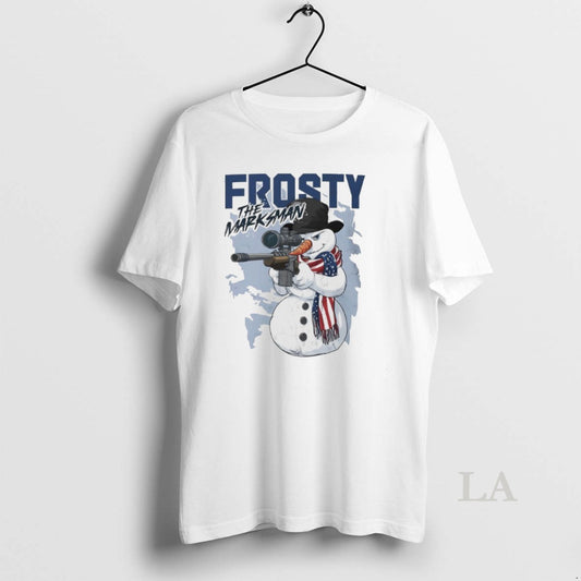 Original Gun Snowman Frosty The Marksman T-Shirts, Hoodie, Sweatshirt | InkThreadWorks.com