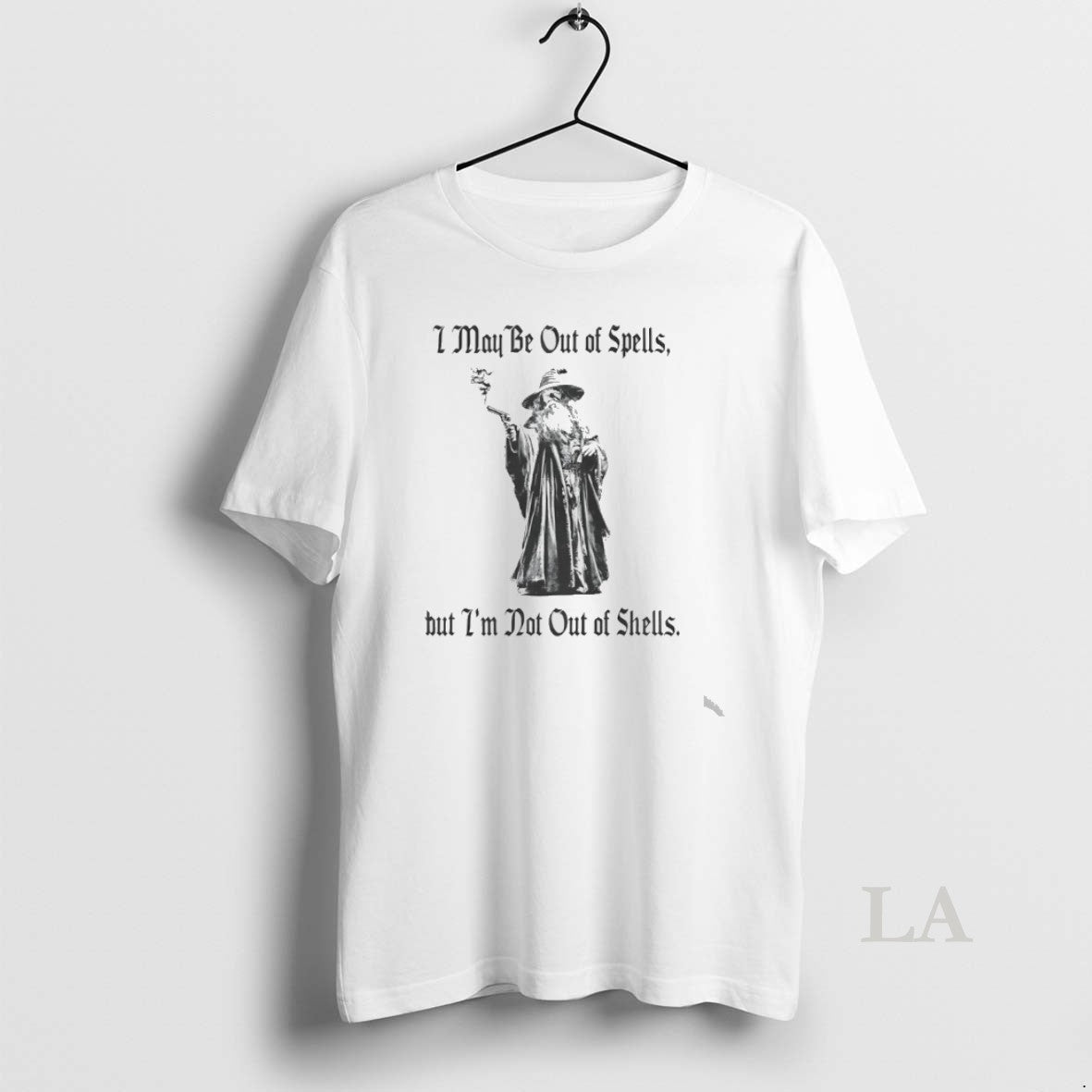 Original Gun Wizard I May Be Out Of Spells But Im Not Out Of Shells T-Shirts, Hoodie, Sweatshirt | InkThreadWorks.com