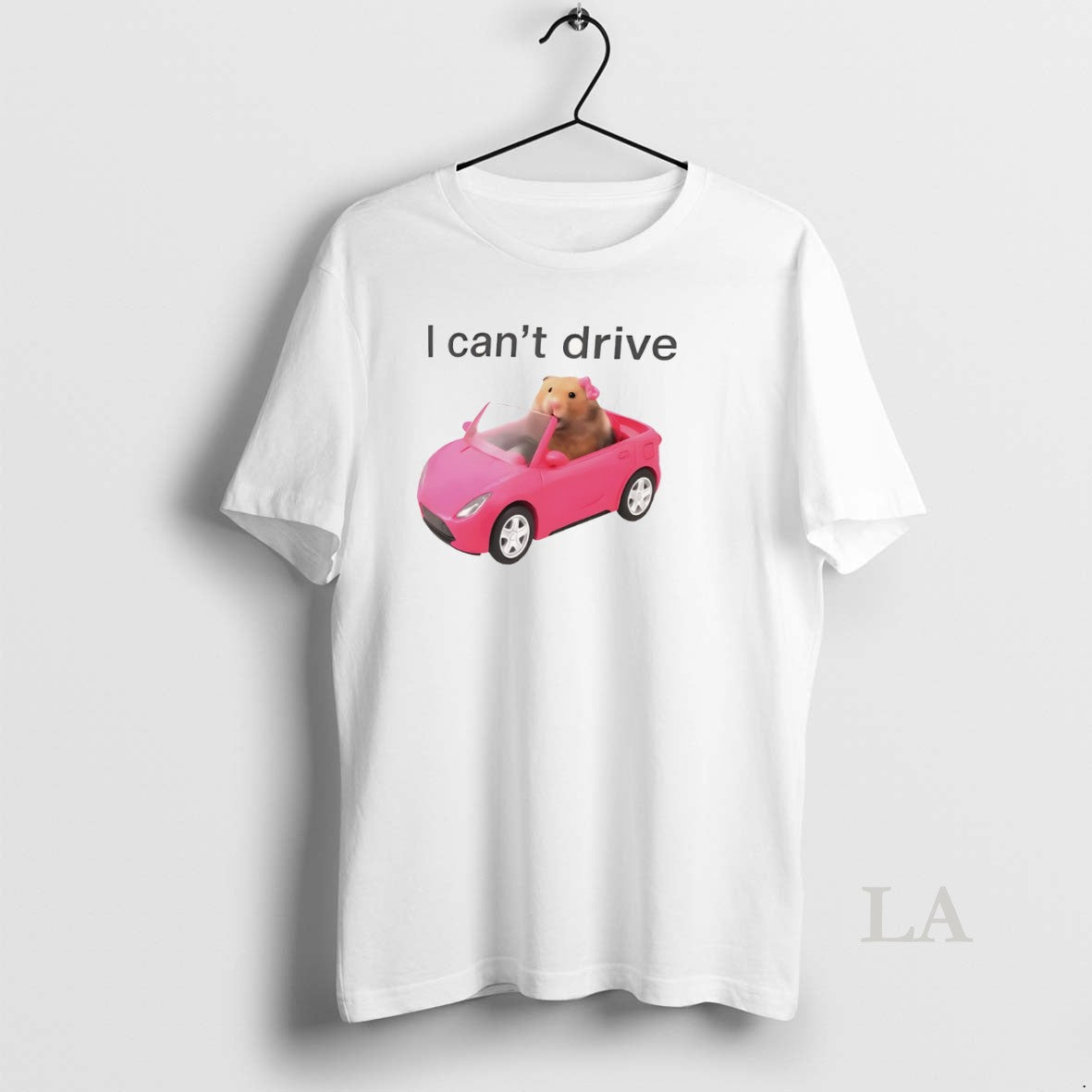 Original Hamster Driving Pink Car I Cant Drive T-Shirts, Hoodie, Sweatshirt | InkThreadWorks.com