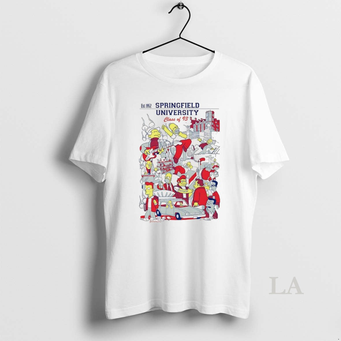 Original Homer Goes To Springfield University Class Of 93 Est 1952 Classic Cartoon T-Shirts, Hoodie, Sweatshirt