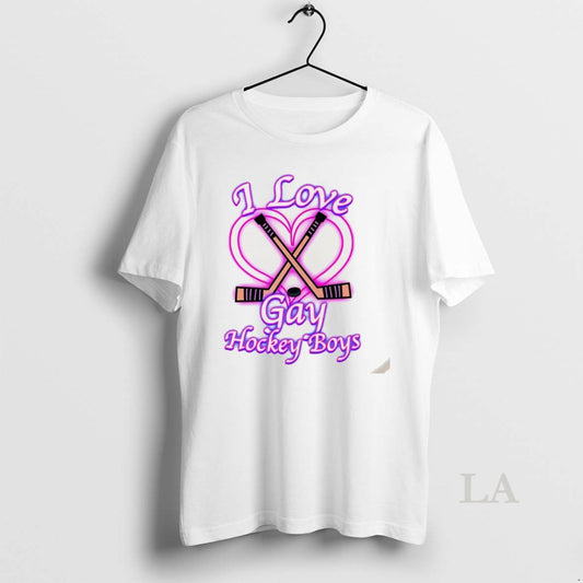 Original I Love Gay Hockey Boys Heated Rivalry Romantic T-Shirts, Hoodie, Sweatshirt | InkThreadWorks.com