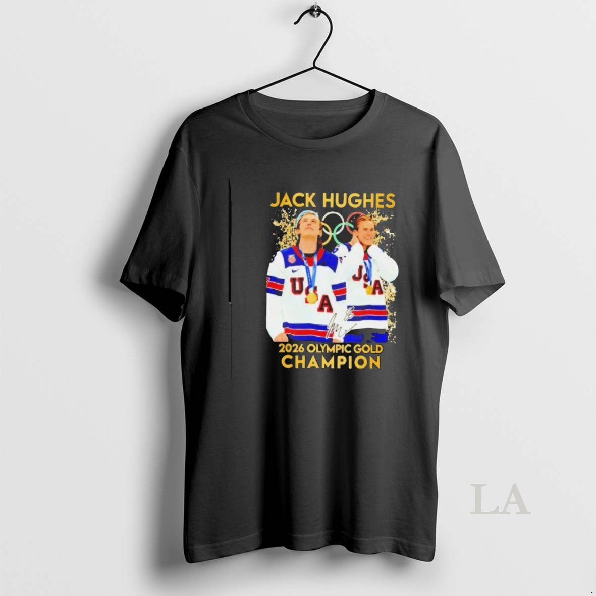 Original Jack Hughes Hero Usa Mens Olympic Hockey Olympic Gold 2026