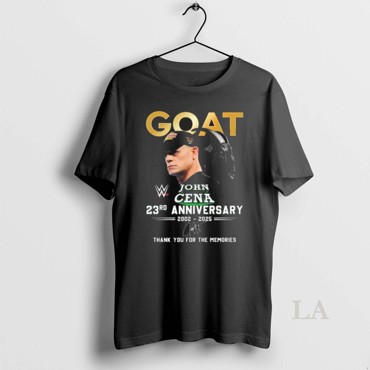 Original John Cena Goat 23rd Anniversary 2002 2025 Signature Thank You T-Shirts, Hoodie, Sweatshirt | InkThreadWorks.com