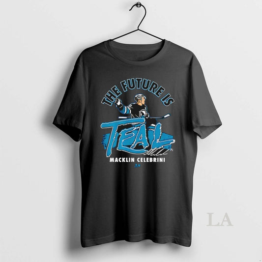 Original Macklin Celebrini San Jose Sharks Hockey Future Is Teal Signature T-Shirts, Hoodie, Sweatshirt