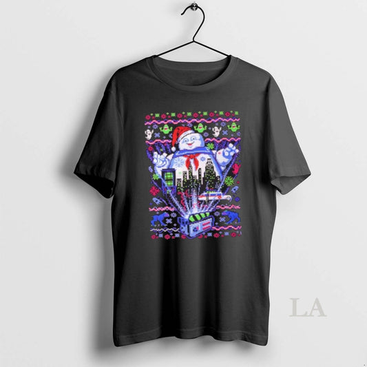 Original Marshmallow Man Ugly Christmas Pixel Art T-Shirts, Hoodie, Sweatshirt | InkThreadWorks.com