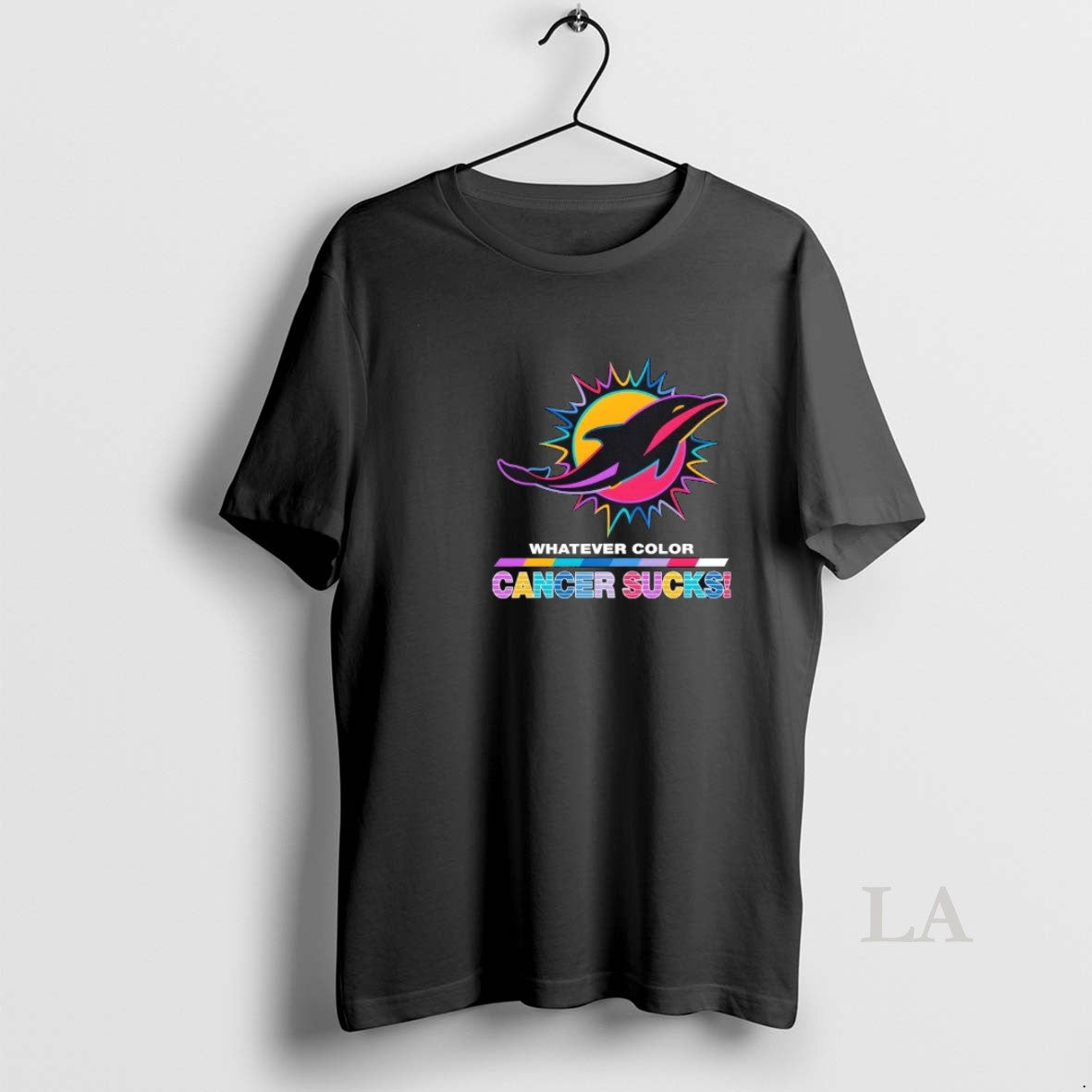 Original Miami Dolphins Football Whatever Color Cancer Sucks Logo Colors T-Shirts, Hoodie, Sweatshirt | InkThreadWorks.com