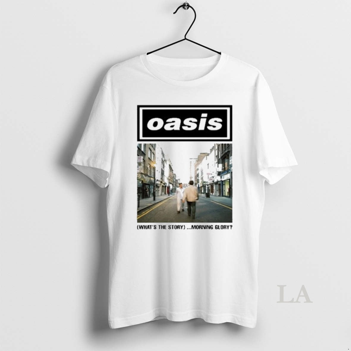 Original Oasis White Tee Whats The Story Morning Glory Hoodie, Sweatshirt | InkThreadWorks.com