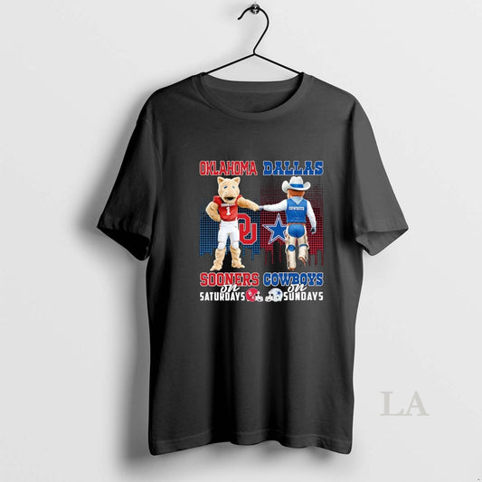 Original Oklahoma Sooners On Saturdays Dallas Cowboys On Sundays Mascot T-Shirts, Hoodie, Sweatshirt | InkThreadWorks.com