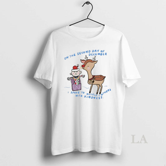 Original Reindeer And Elf Christmas On The Second Day Of December I Spoke To Myself T-Shirts, Hoodie, Sweatshirt