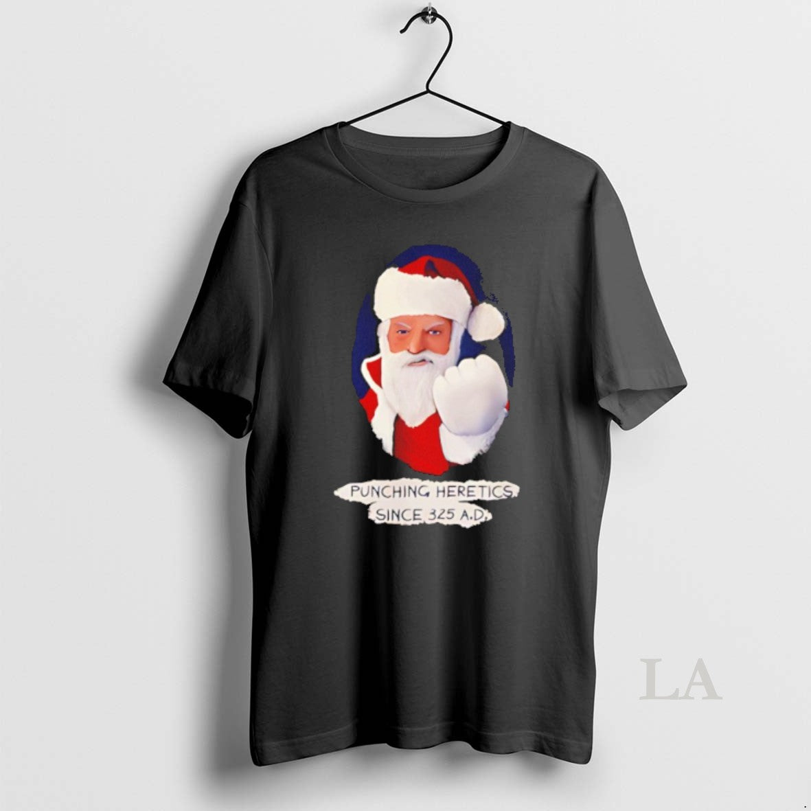 Original Santa Punching Heretics Since 325 Ad Christmas T-Shirts, Hoodie, Sweatshirt | InkThreadWorks.com