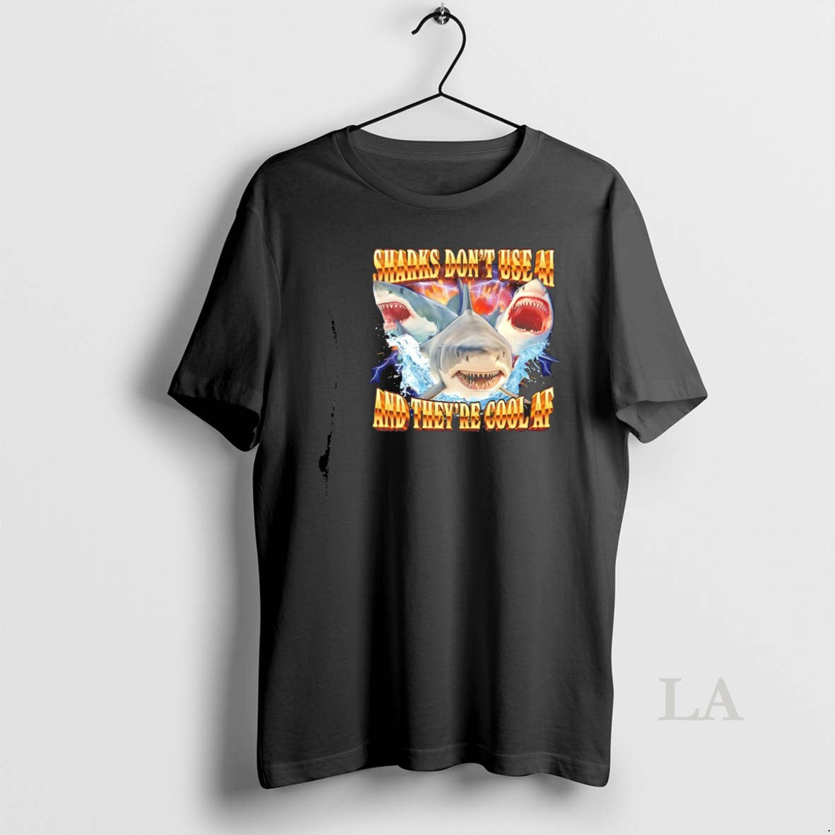 Original Sharks Dont Use Ai And Theyre Cool Af 90s Bootleg T-Shirts, Hoodie, Sweatshirt | InkThreadWorks.com