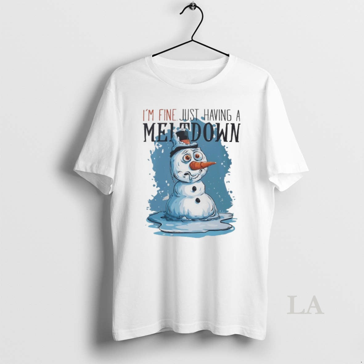 Original Snowman Im Fine Just Having A Meltdown T-Shirts, Hoodie, Sweatshirt | InkThreadWorks.com