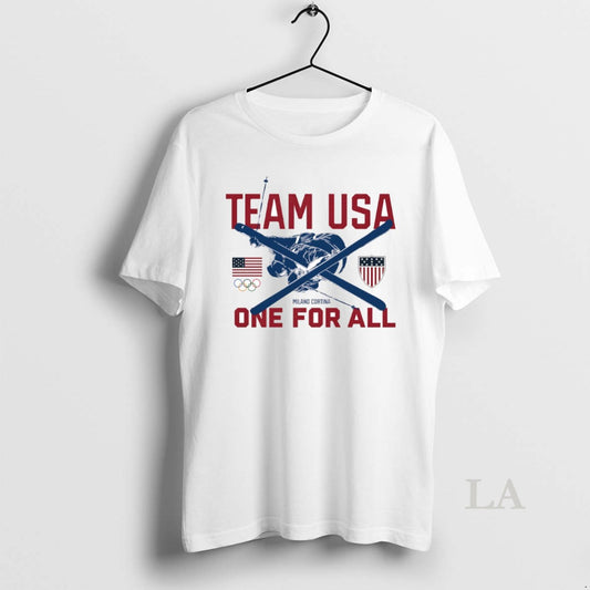 Original Team Usa Milano Cortina 2026 Winter Olympics Skiing One For All Circle T-Shirts, Hoodie, Sweatshirt
