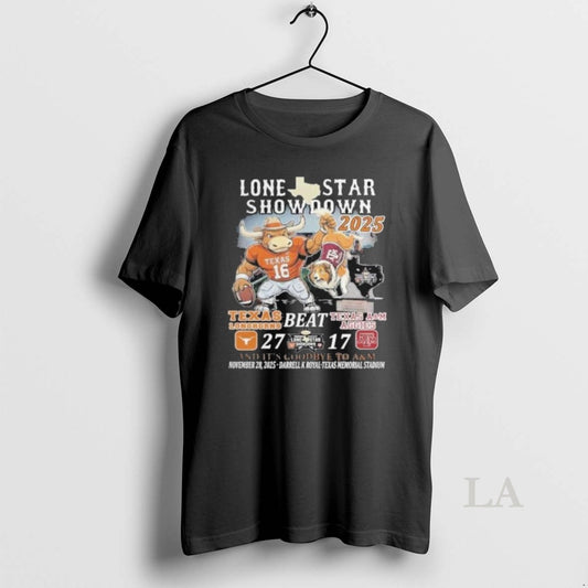 Original Texas Longhorns Mascot Beat Aggies 2025 Lone Star Showdown T-Shirts, Hoodie, Sweatshirt | InkThreadWorks.com