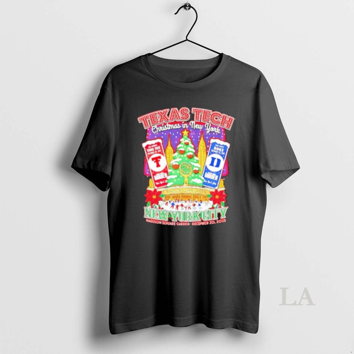 Original Texas Tech Skate Past Duke Holiday In New York December 20 2025 T-Shirts, Hoodie, Sweatshirt | InkThreadWorks.com