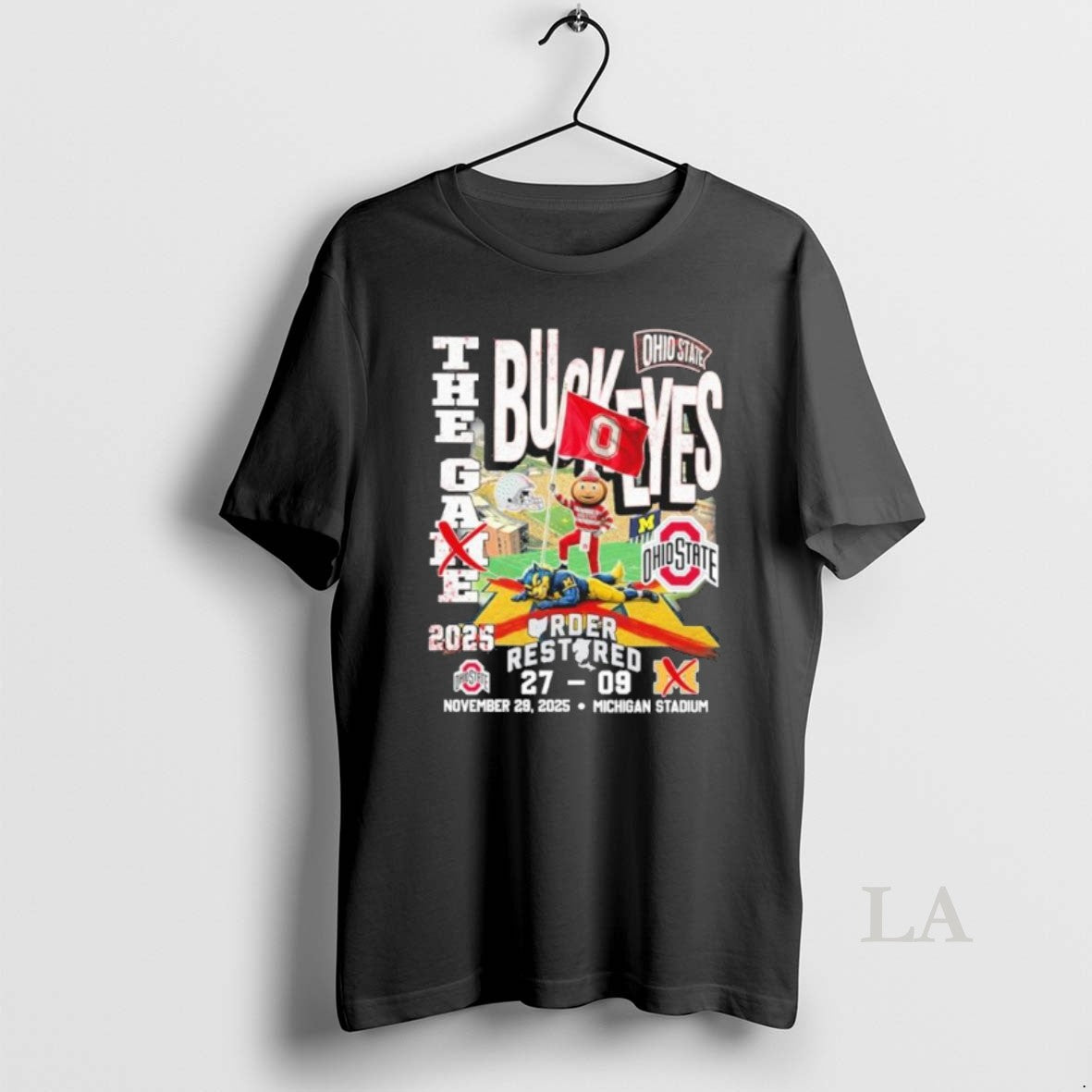 Original The Game Buckeyes 2025 Order Restored Defeat Michigan Score T-Shirts, Hoodie, Sweatshirt | InkThreadWorks.com