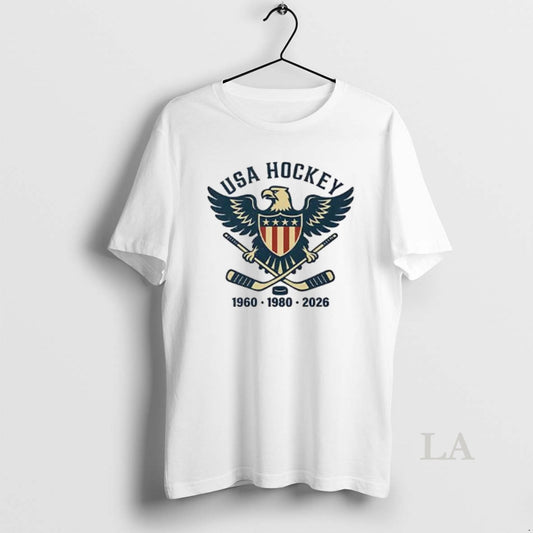 Original Usa Hockey 1960 1980 2026 Champions Eagle Logo