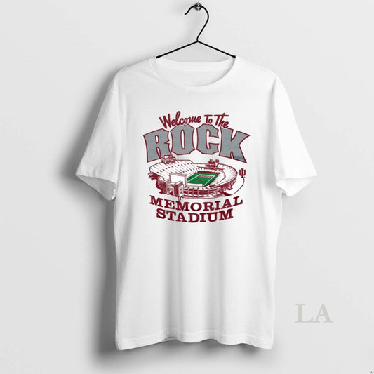 Original Welcome To The Rock Indiana University Memorial Stadium Circle T-Shirts, Hoodie, Sweatshirt | InkThreadWorks.com