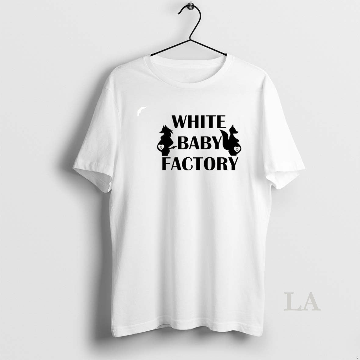 Original White Baby Factory Silhouette Of A Pregnant Animal T-Shirts, Hoodie, Sweatshirt | InkThreadWorks.com