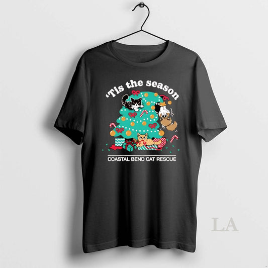 Original Tis The Season Coastal Bend Cat Rescue Christmas T-Shirts, Hoodie, Sweatshirt | InkThreadWorks.com