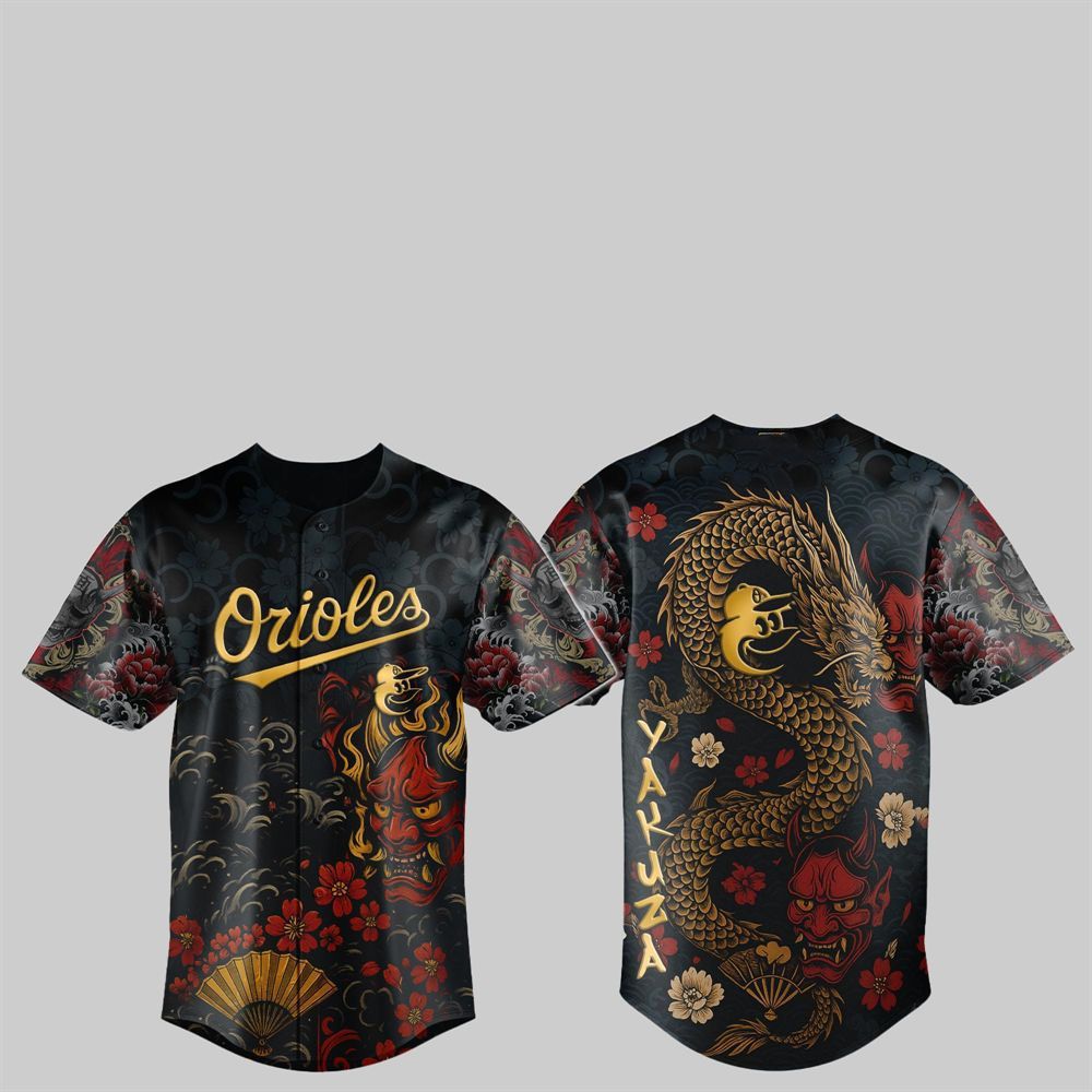 Orioles Yakuza Dragon Oni Jersey 2025 - Grishko.com