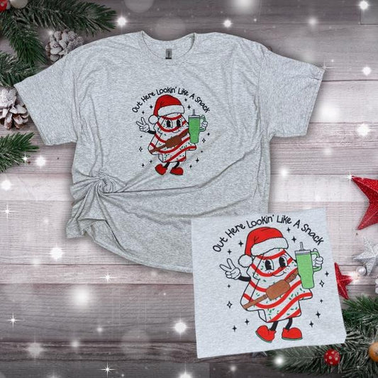 Out Here Looking Like A Snack Christmas Sweater-Tshirt-Longsleeve Hoodie, Sweatshirt | InkThreadWorks.com