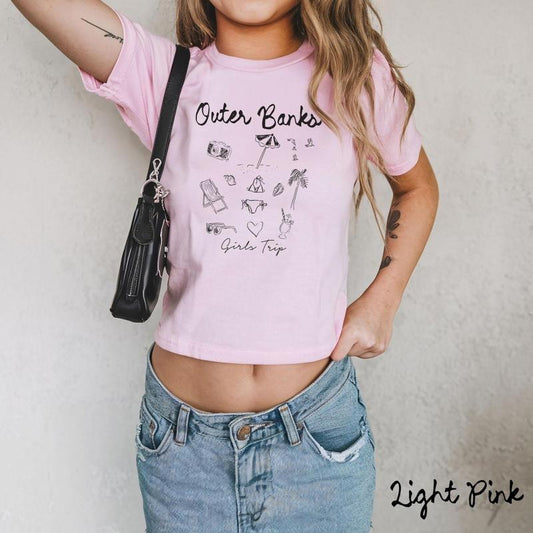 Outer Banks Baby Tee, Girls Trip Shirts, Matching Group Shirts, Sisters Trip Trendy Summer Tee Top Womenswear Hoodie,...