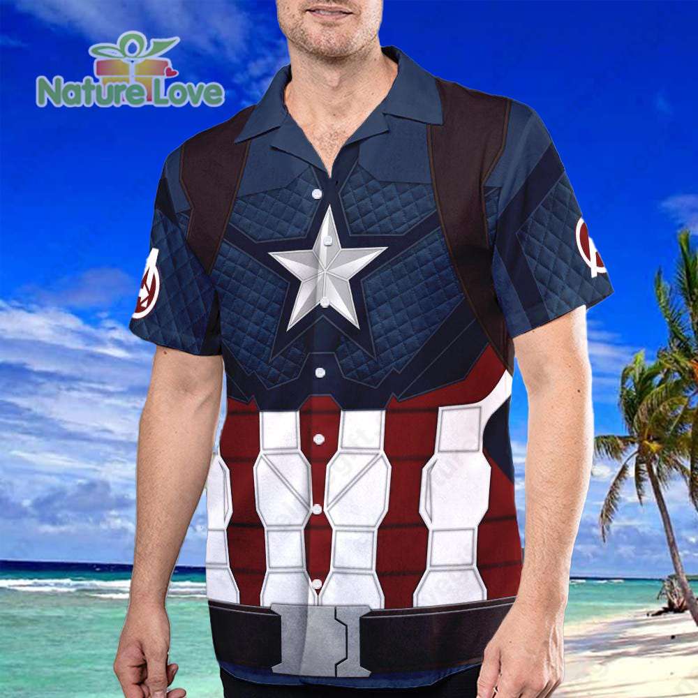 Outfit Captain America Hawaiian Shirt Gift For Captain America Fans