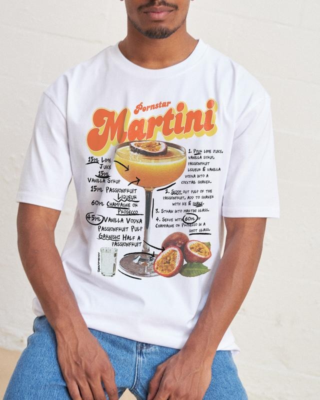 P0RNSTAR MARTINI T-SHIRT, Men Summer Fashion Cotton, Cotton Menswear, S to 3XL Soft Top Hoodie, Sweatshirt