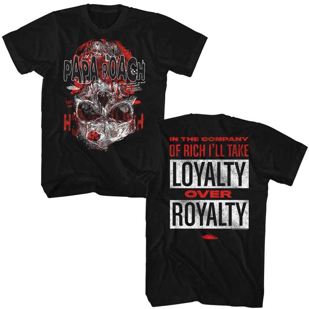 Papa Roach - Loyalty Over Royalty - American Classics - Black 2-Sided Adult Short Sleeve T-Shirt